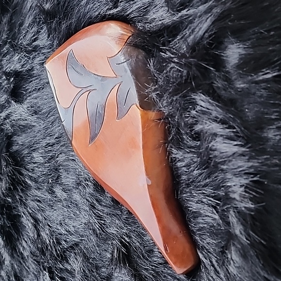 HAITIAN CARVED  FOLK ART WOOD  TRAY. BOWL FLOWER. - Picture 6 of 7